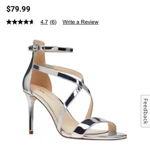 Nine West -Silver Strappy Heels Brand New Size 8